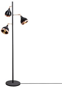 Stojacia lampa Yıldo 163 cm čierna-medená