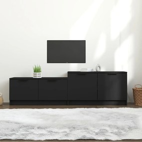 TV stolík čierny 158,5x36x45 cm spracované drevo