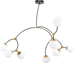 Toolight Toolight, stropné svietidlo 8xG9 APP1673-8CP, čierna-zlatá, OSW-05869