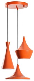 Závesné svietidlo TOM na lanku 3xE27/40W/230V oranžové