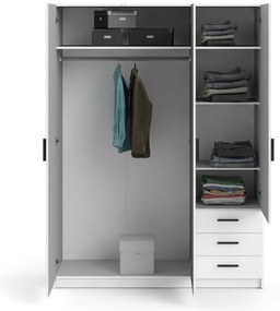 Biela šatníková skriňa 147x200 cm Sprint – Tvilum