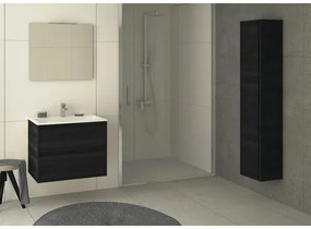 Kúpeľňová zostava Sanox Porto mramor zrkadlo 70 cm dub čierny