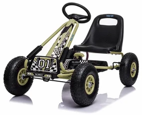 Baby Mix Detská šliapacia motokára Go-kart Razor, zelená