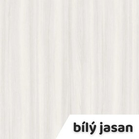 Výškovo nastaviteľný stôl OfficeTech D, 180 x 80 cm, biela podnož, biely jaseň