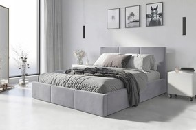 BMS GROUP Čalúnená posteľ HILTON 160x200cm výklopná sivá