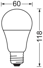 3PAK LED žiarovka E27 A60 13W = 100W 1521lm 4000K Neutral 200° OSRAM VALUE