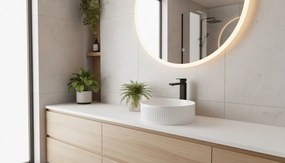 Rea Selina, umývadlo na dosku 355x355x110 mm, biela, REA-U6945