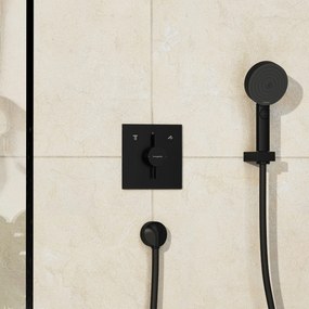 Hansgrohe DuoTurn E, batéria pod omietku pre 2 spotrebiče, čierna matná, HAN-75417670