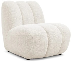 Biele kreslo z textílie buklé Janissaire – Bobochic Paris