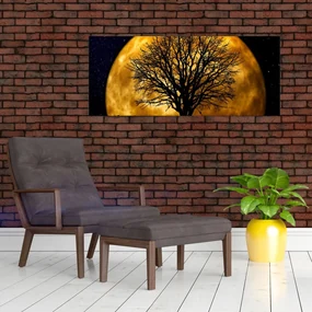 Obraz mesiace a siluet (120x50 cm)