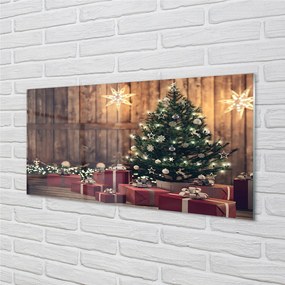 Obraz na akrylátovom skle Darčeky vianočný strom dekorácie dosky 140x70 cm