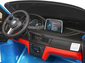 Ramiz Elektrické autíčko BMW X6M XXL pre 2 deti lakované modré SUV + diaľkové ovládanie