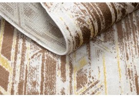 Moderný MEFE koberec B402 Vintage - Štrukturálny, dve vrstvy rúna tmavo-béžová Veľkosť: 120x170 cm