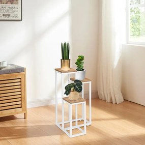 Stojan na kvety MUNIR biely