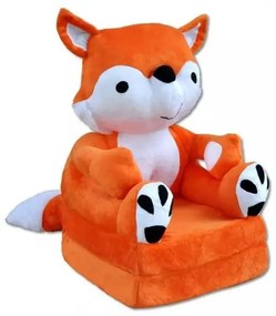 Detské plyšové rozkladacie kresielko LÍŠKA
