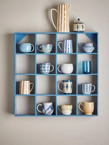 Modrá poschodová polica z recyklovaného dreva 70 cm Bekka – Bloomingville