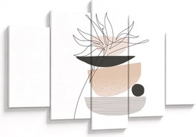 Obraz - Line art kvety N⁰1 (150x105 cm)