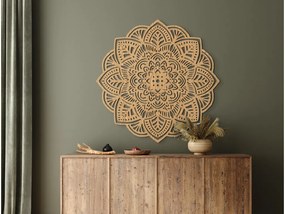 drevko Drevená mandala Šťastie Rozmer obrazu: 115 x 115 cm, Farba dekorácie: Čierna