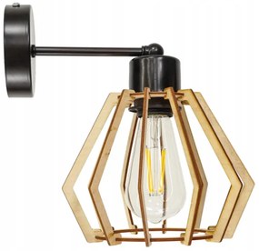Nástenná lampa - nástenné svietidlo - E27 - DIAMANT - čierna