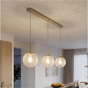 Brilagi - Závesný luster na lanku STELLA 3xE27/60W/230V béžová/zlatá