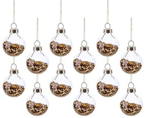Sklenené vianočné gule v súprave 12 ks ø 3 cm Gold Mini – Sass &amp; Belle