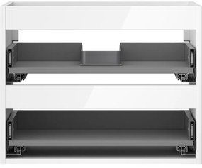 Mexen Box-A, závesná skrinka 60 cm, 2 zásuvky, biela lesklá, 91AX0-0600-470-2-00