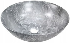 Invena Tinos, umývadlo na dosku 395x395x135 mm, imitácia kameňa-mramor, INV-CE-43-707-C