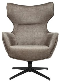 Kreslo VOGUE otočné o 360° zamatová farba taupe