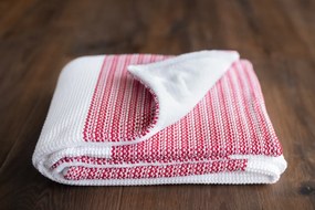 Zateplená deka RedEye - červená/biela podšívka