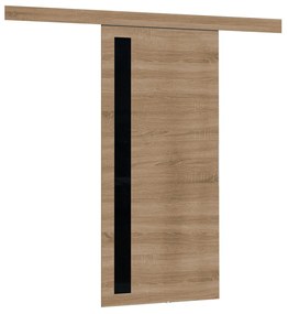 Posuvné dvere Mereno V 90, Farba:: Biela / Grafit + čierny lacobel