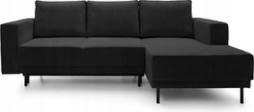 Rohová sedacia súprava Rodriguez mini (p) (čierna čierna)
