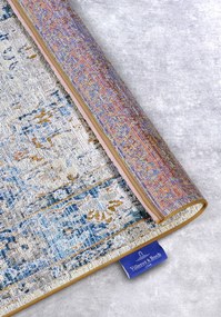 Villeroy & Boch, Kusový koberec Villeroy & Boch 106064 Cream, Blue – na von aj na doma, 120x180, modrá, chodba / predsieň