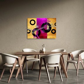 Sklenený obraz abstrakcie (70x50 cm)
