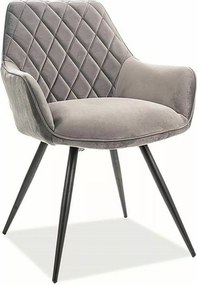 SI Stolička Linea Velvet sivý