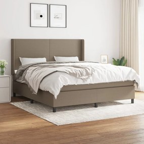 Posteľný rám boxspring s matracom sivohned 180x200 cm látka 3131293