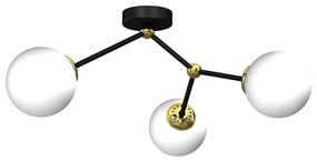 Prisadený luster JOY 3xE14/40W/230V čierna/zlatá