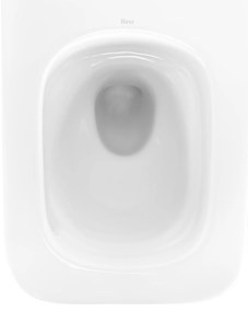 Rea Dexter, závesná WC misa Rimless Tornado 515x365x350 mm + WC sedadlo z duroplastu, biela lesklá, REA-C1278