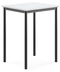 Stôl SONITUS, 700x600x900 mm, HPL - biela, antracit