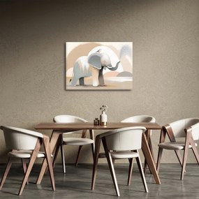 Obraz - Slon v pastelových farbách (70x50 cm)