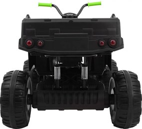 Ramiz Štvorkolka XL ATV 2,4 GHz na batérie pre deti čierna/zelená + diaľkové ovládanie + pohon 4x4 + nosič batožiny + pomalý štart + EVA + LED audio