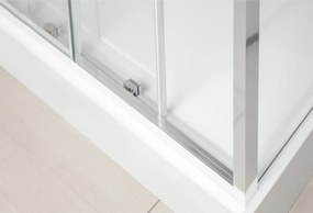 Novoterm Jednokrídlové posuvné sprchové dvere NV-Solid DS CHR 100, chróm/transparent - bez vaničky