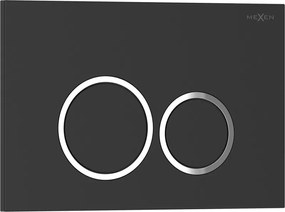 Mexen Tex 01, tlačidlo na splachovanie, čierna matná, 6101-02