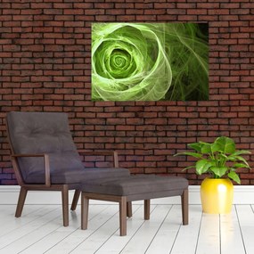 Obraz - Abstraktné ruže zelená (90x60 cm)