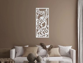 drevko Vyrezávaný obraz Kolibrík Rozmer obrazu: 44,5 x 19,5 cm, Farba dekorácie: Čierna