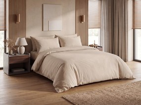 Krepové obliečky DENYX BLEND svetlohnedé, zips Rozmer obliečky: 2 ks 70 x 90 cm | 200 x 220 cm