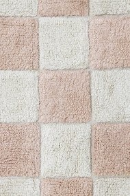 Prateľný kockovaný koberec tilly 120 x 160 cm ružový MUZZA