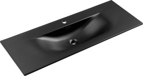 Comad Nábytkové keramické umývadlo SKY 1 BLACK MATT 120 DP, 121x46 cm, čierna matná