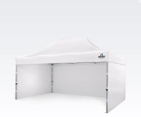 BRIMO Nožnicový stan 3x4,5 m ALU aj pre Motošport - s 3 stenami - Biela 5