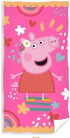Detská osuška Prasiatko Pepina Farebný Svet 70x140 cm
