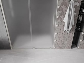 Mexen Velar, posuvné sprchové dvere do otvoru 130 cm, 8mm sklo námraza, brúsená oceľ, 871-130-000-31-97